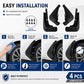 Black wheel splash guards set of 4, mud flaps with pre-drilled mounting holes