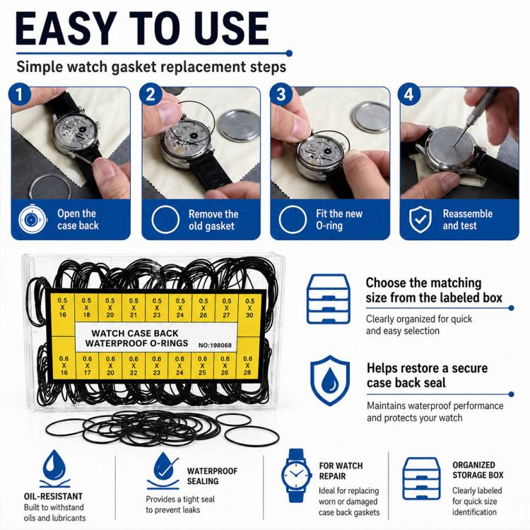 Waterproof Seal Fixing Rubber Ring Suitable For Watch and Clock Repair