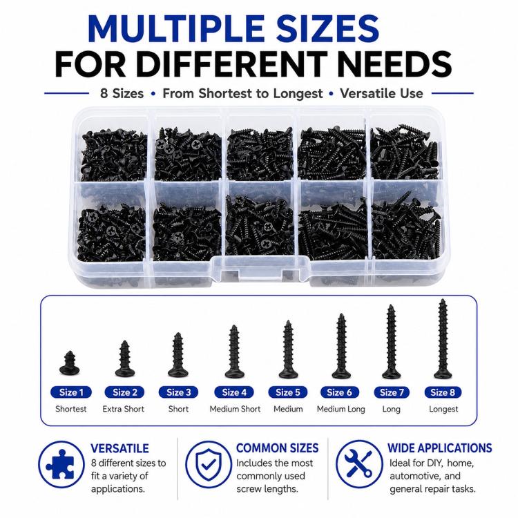 M2 Phillips Self-tapping Screw 400 PCS /  Set, M2 400 PCS / Set
