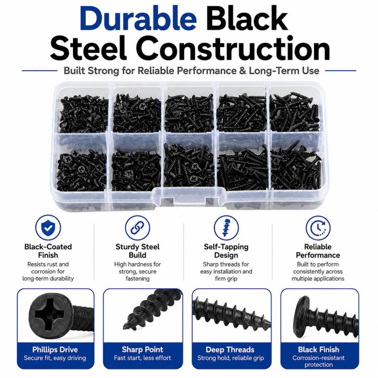 M2 Phillips Self-tapping Screw 400 PCS /  Set, M2 400 PCS / Set