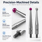 Threaded Ball Lever Dial Indicator Probe, Stainless steel, Ruby