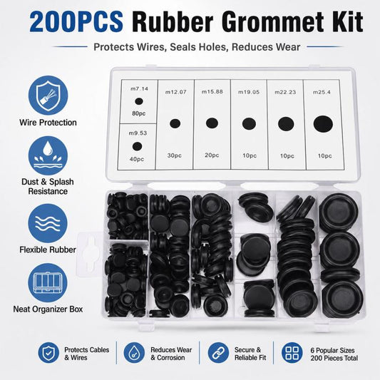 200 PCS/Set NBR Waterproof Seal Rubber Ring