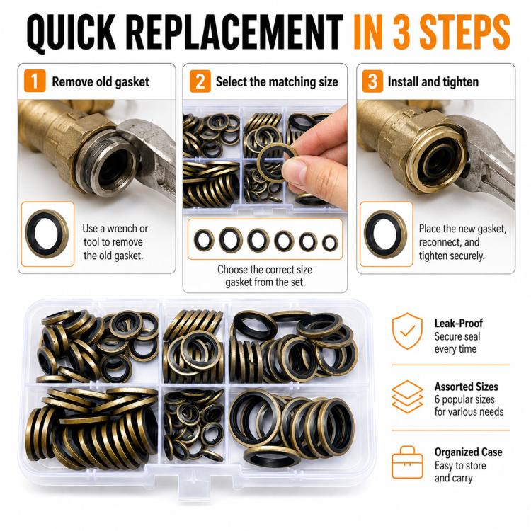 Seal Fixing Rubber Ring Flat Washer Insulating Spacers 100PCS