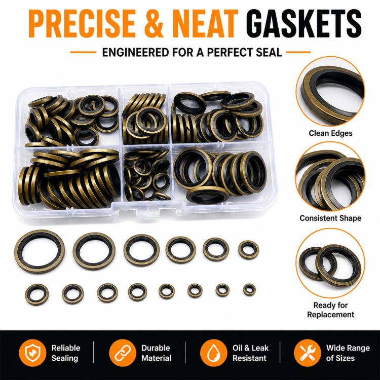 Seal Fixing Rubber Ring Flat Washer Insulating Spacers 100PCS