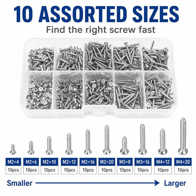 M4 Self-tapping Screw 100 PCS /  Set