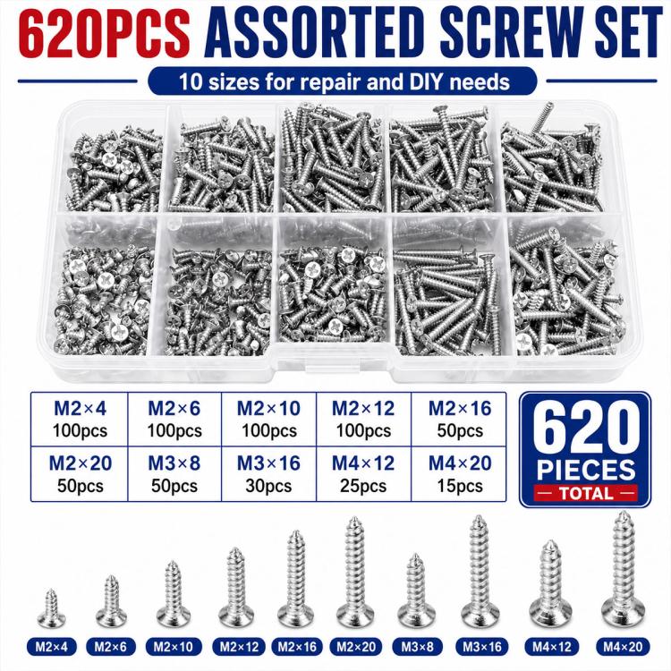 M2 Self-tapping Screw 620 PCS /  Set