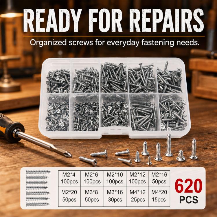 M2 Self-tapping Screw 620 PCS /  Set