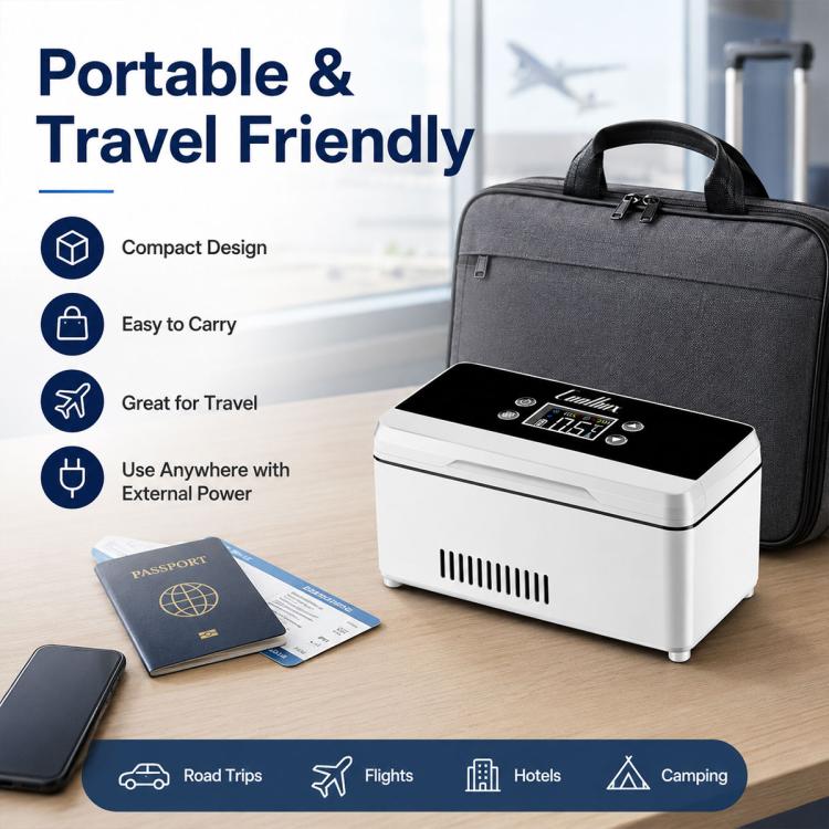 Insulin Portable Double-layer Cooling Box Medication Suitable for Car and Home Use
