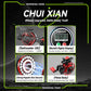 Digital display and red magnetic fishing reel shown together on a promotional graphic