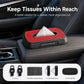 Car Tissue Box with Temporary Parking Phone Number Card, Suede Reflective