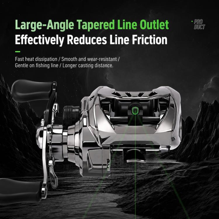 Electroplated DC Electronic Magnetic Brake Baitcasting Fishing Reel, Left Hand, Right Hand
