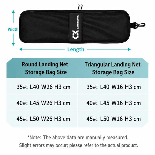 Foldable Aluminum Alloy Coated Mesh Head Big Fish Landing Net with Storage Bag, Round-35cm, Round-40cm, Round-45cm, Triangle-35cm, Triangle-40cm, Triangle-45cm