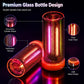 USB LED atmosphere light with perforated glass cylinder bottle design and inner glow