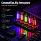 Compact USB LED atmosphere light bar with multicolor cylinder bulbs for desk