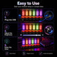 USB LED atmosphere light bar with brightness control and multicolor glowing cylinders
