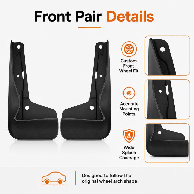 4pcs/Set Car Wheel Splash Flaps Fender Guard, For Changan UNI-V 2024