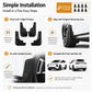 Car wheel splash flap set with mounting screws and hardware for installation