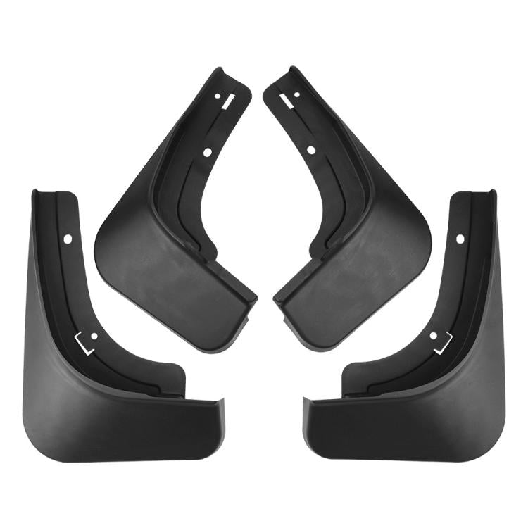 Black front wheel splash flaps set, molded with mounting holes