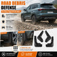 Front and rear black splash flaps set with mounting hardware
