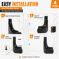 Black mud flap with screw kit shown for installation