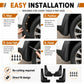 Black mud flap set with installation sequence, secure fit for wheel arches