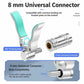 U-shaped fishing rod rest with rotatable roller and 8 mm universal connector, teal bracket