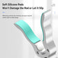 U-shaped rod rest with teal silicone pads to protect and grip the fishing rod