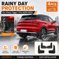 Four-piece black mud flap set for front and rear wheel protection
