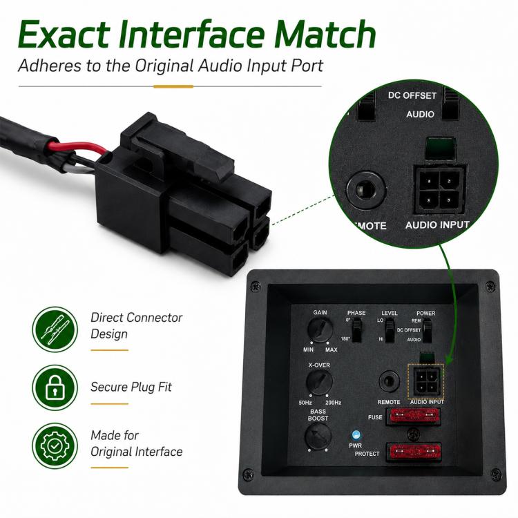 Car Audio Data Input Connection Cable Compatible with Punch P300 Series, Data Input Connection Cable