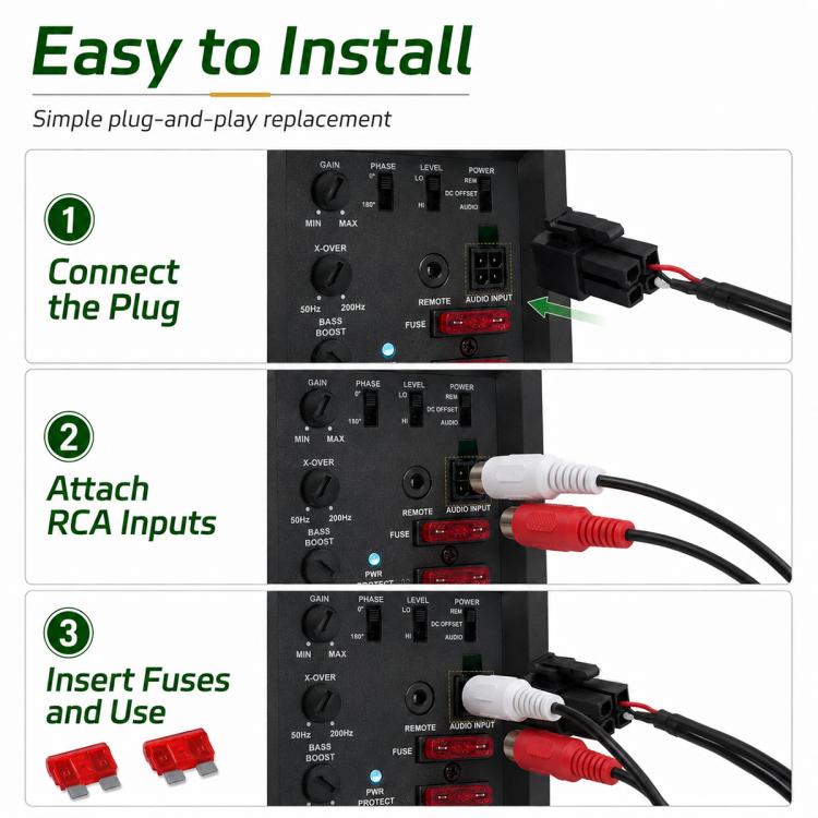 Car Audio Data Input Connection Cable Compatible with Punch P300 Series, Data Input Connection Cable