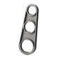 Carbon-steel faucet bubble wrench with three circular sockets, dark gray finish