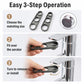 Carbon-steel faucet bubble wrench turning a faucet aerator on a chrome tap