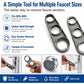 Carbon-steel faucet bubble wrench set, two pieces with three circular sockets each