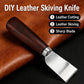 Solid Wood Handle Stainless Steel Leather Cutter Cutting Tool, Cutter Cutting Tool