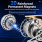 Reel close-up showing permanent magnet detail and gold crank on metal spool