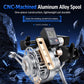Fishing reel with CNC-machined aluminum alloy spool and digital meter display