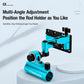 Blue multi-angle corner fishing rod holder turret mount with mounting plate