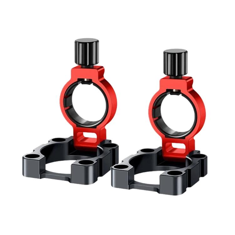 Red umbrella holder mount clips, two foldable brackets with ring openings