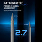 Extended tip chrome ground stake fork prongs for easier insertion into soil
