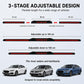 Adjustable length carbon fiber LED spoiler light bar with red strip glow