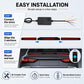LED spoiler light installation kit with wire connector box and adjustable bar sections