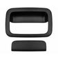 Matte black rear door handle cover frame with matching lower piece
