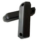 Door slot storage box pieces in dark gray with mounting holes and a side bracket