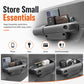 Mounted car door storage box organizer holding phone, keys, and cards near the handle