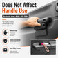 Installed car door slot storage box with smooth handle area for comfortable grip