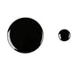 2-piece car multimedia knob sticker set: large and small black round pads