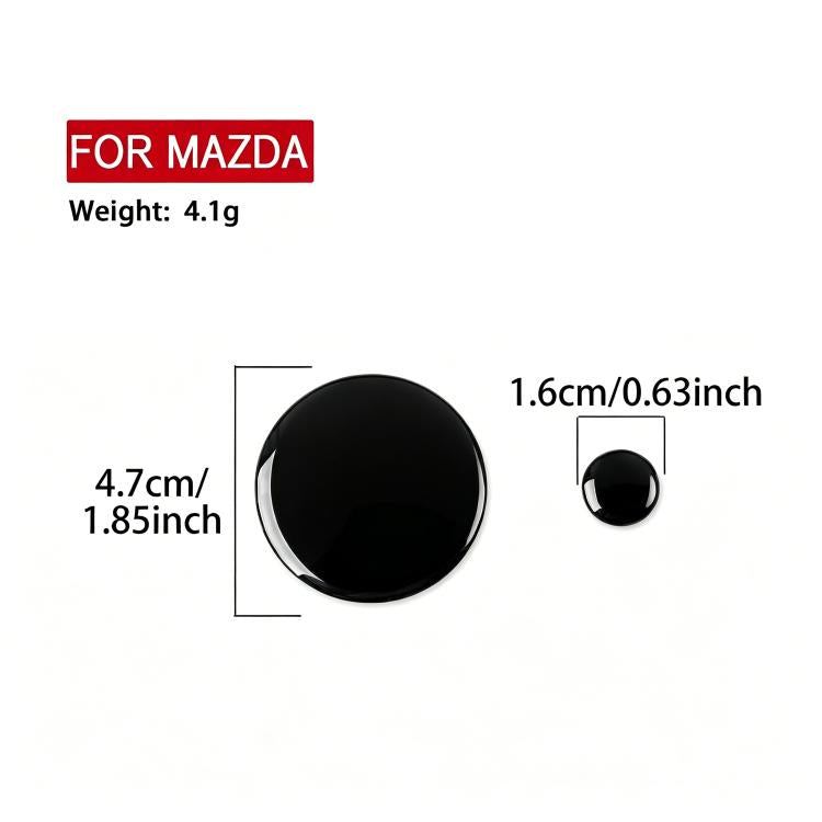 Car multimedia knob sticker set: large black round pad and small matching cap