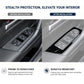 Window lift panel trim installed on car door, showing glossy black switch area