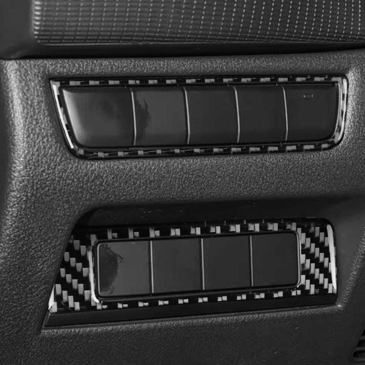 For Mazda CX-50 2022-2024 2pcs/Set Car Headlight Switch Panel Carbon Fiber Sticker, 2pcs/Set Headlight Switch Panel