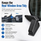 Black protective cover for rear window area to shield wires and connectors